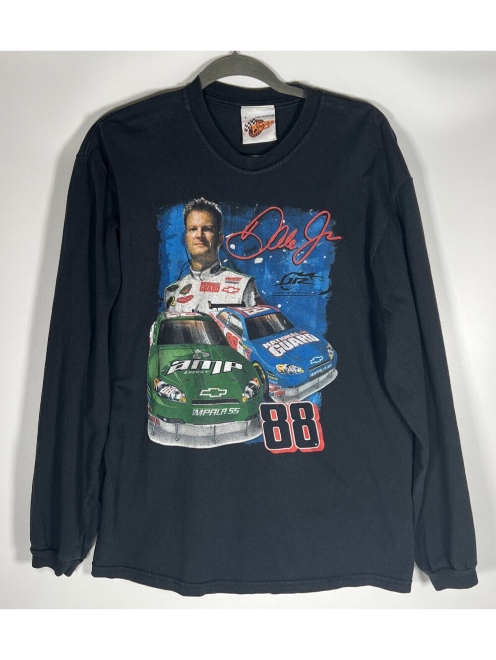 Vintage NASCAR Dale Earnhardt Jr Long Sleeve Double Sided Tee- Men's Large